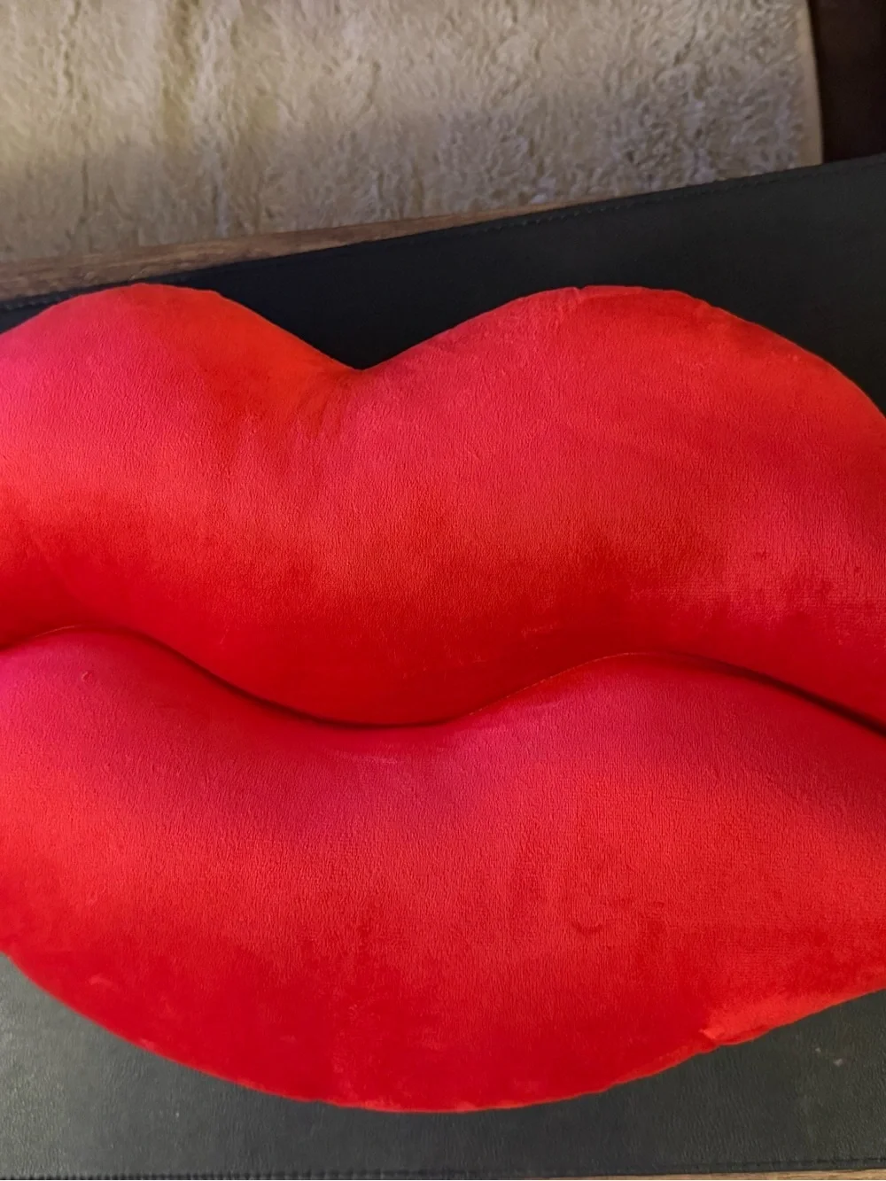 Ashley By 26 International Red Lip-Shaped Accent Pillow
